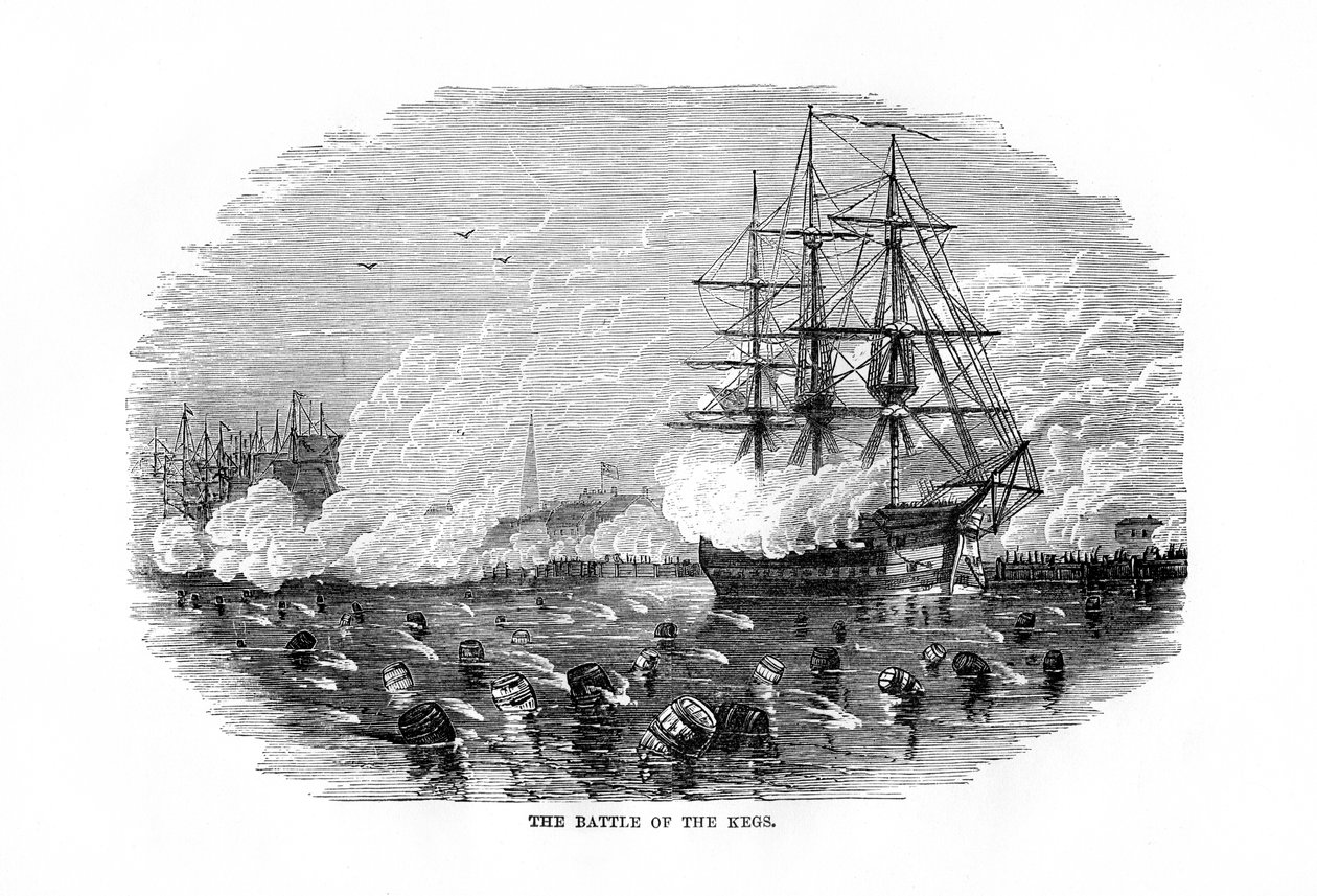 1778年1月6日，小桶战役，1872年 作者 不明
