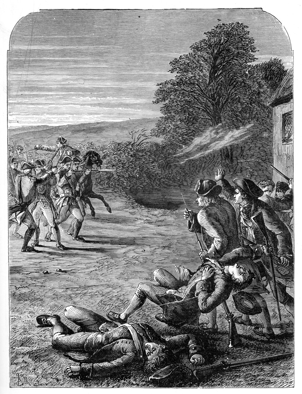 列克星敦和康科德战役，1775年4月19日，1872年 作者 不明