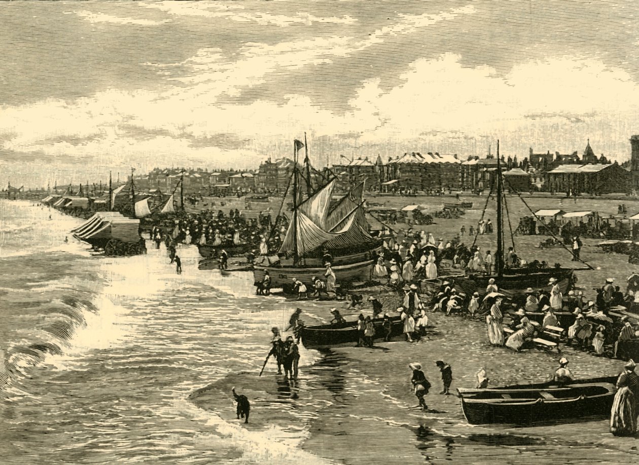 海滩，雅茅斯，1898年。 作者 不明