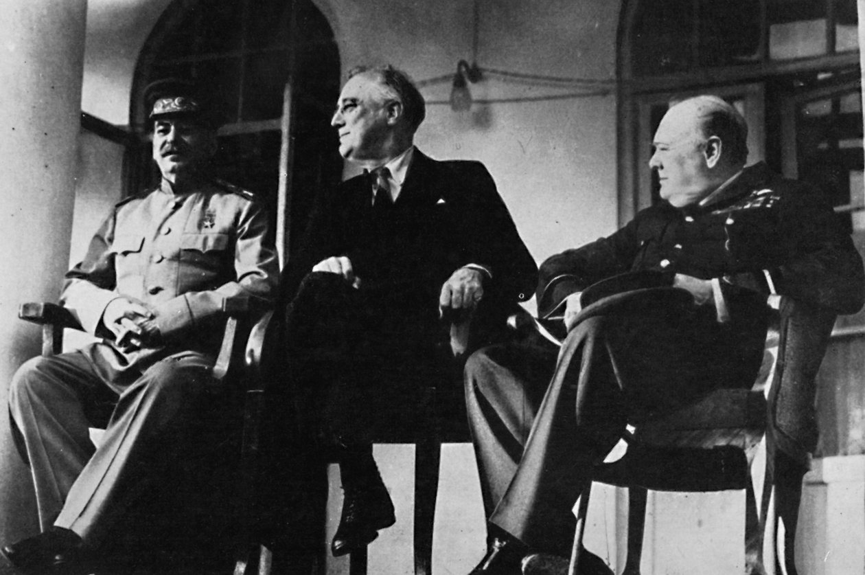 三巨头在德黑兰相识，1943年，1945年 作者 不明