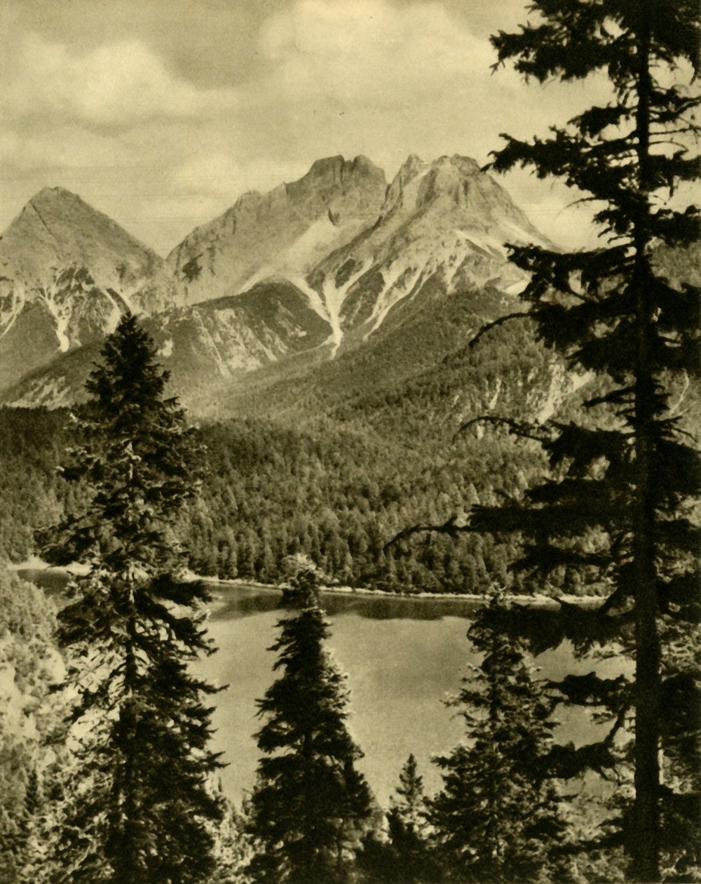 Blindsee和Fern Pass，奥地利蒂罗尔，摄于1935年。 作者 不明