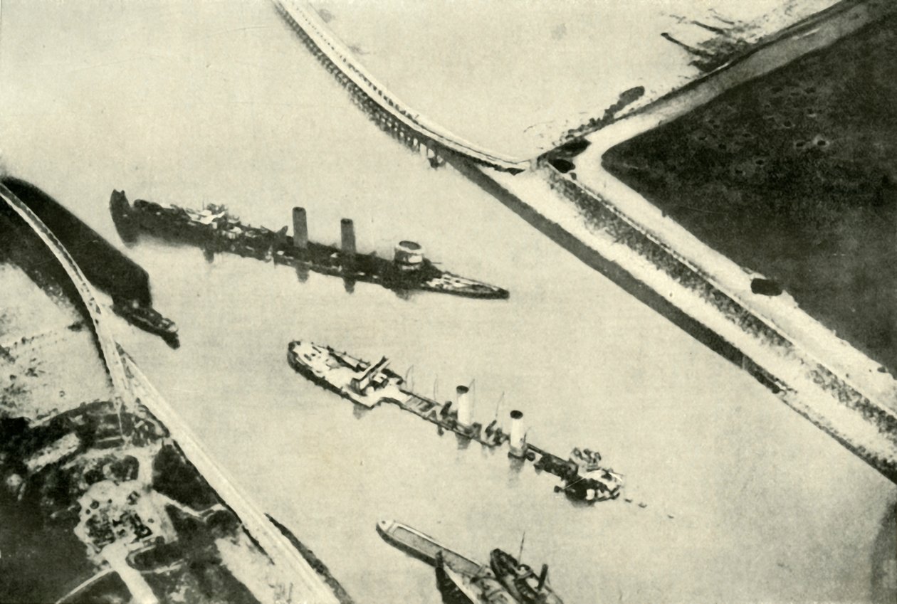 Zeebrugge港口封锁，1919年。 作者 不明