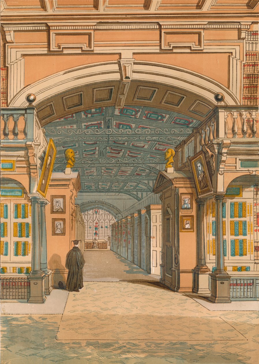 牛津大学Bodleian图书馆，建于1845年，1864年 作者 不明