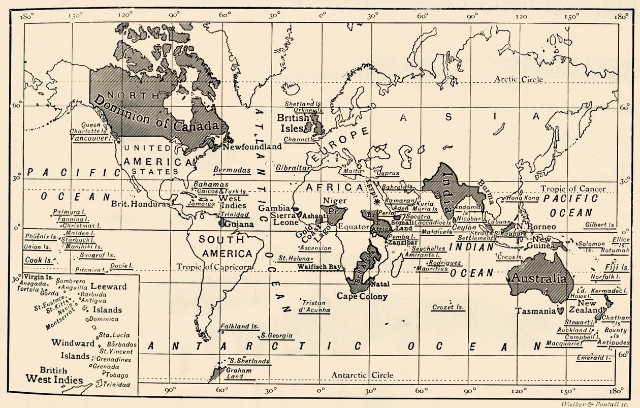 大英帝国，1897年 作者 不明