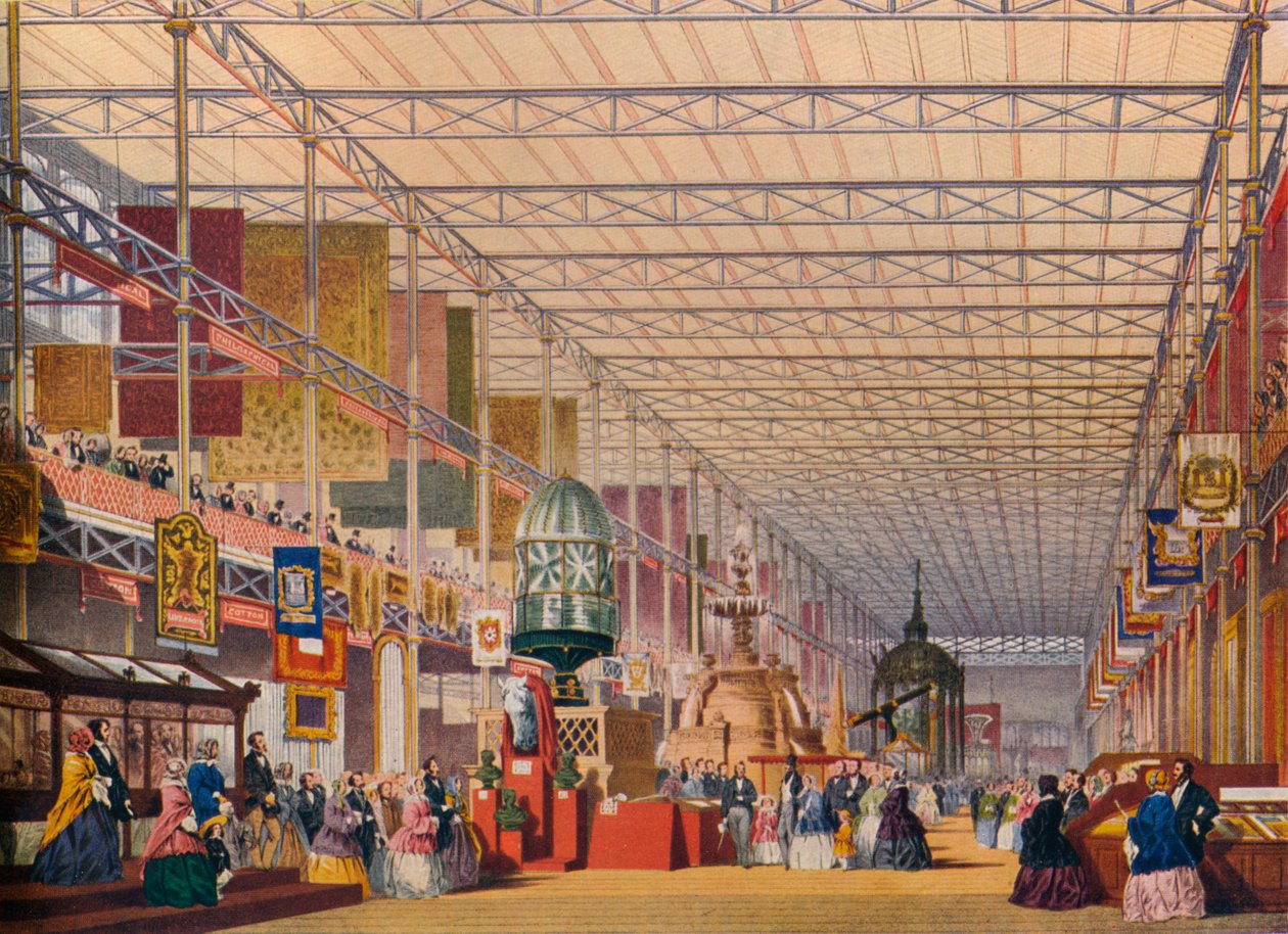 1851年大展览中的英国教堂中殿，水晶宫，c1854 作者 不明