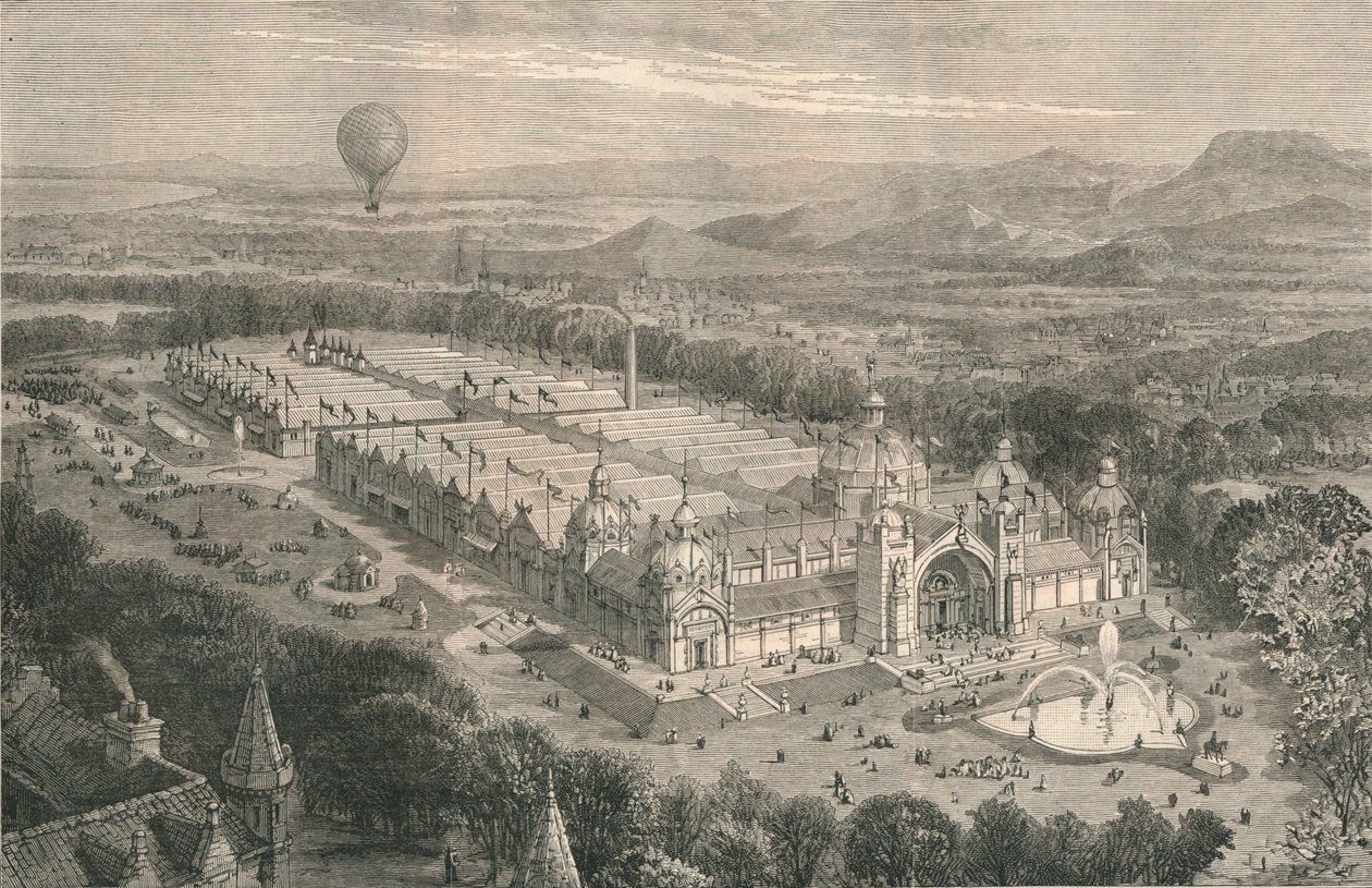 1886年在爱丁堡举行的国际工业展览馆。 作者 不明