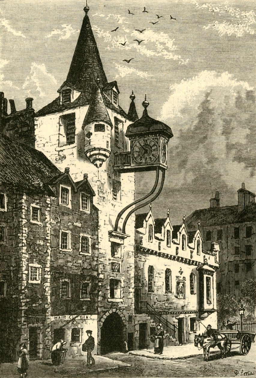 1890年，爱丁堡，佳能门Tolbooth。 作者 不明