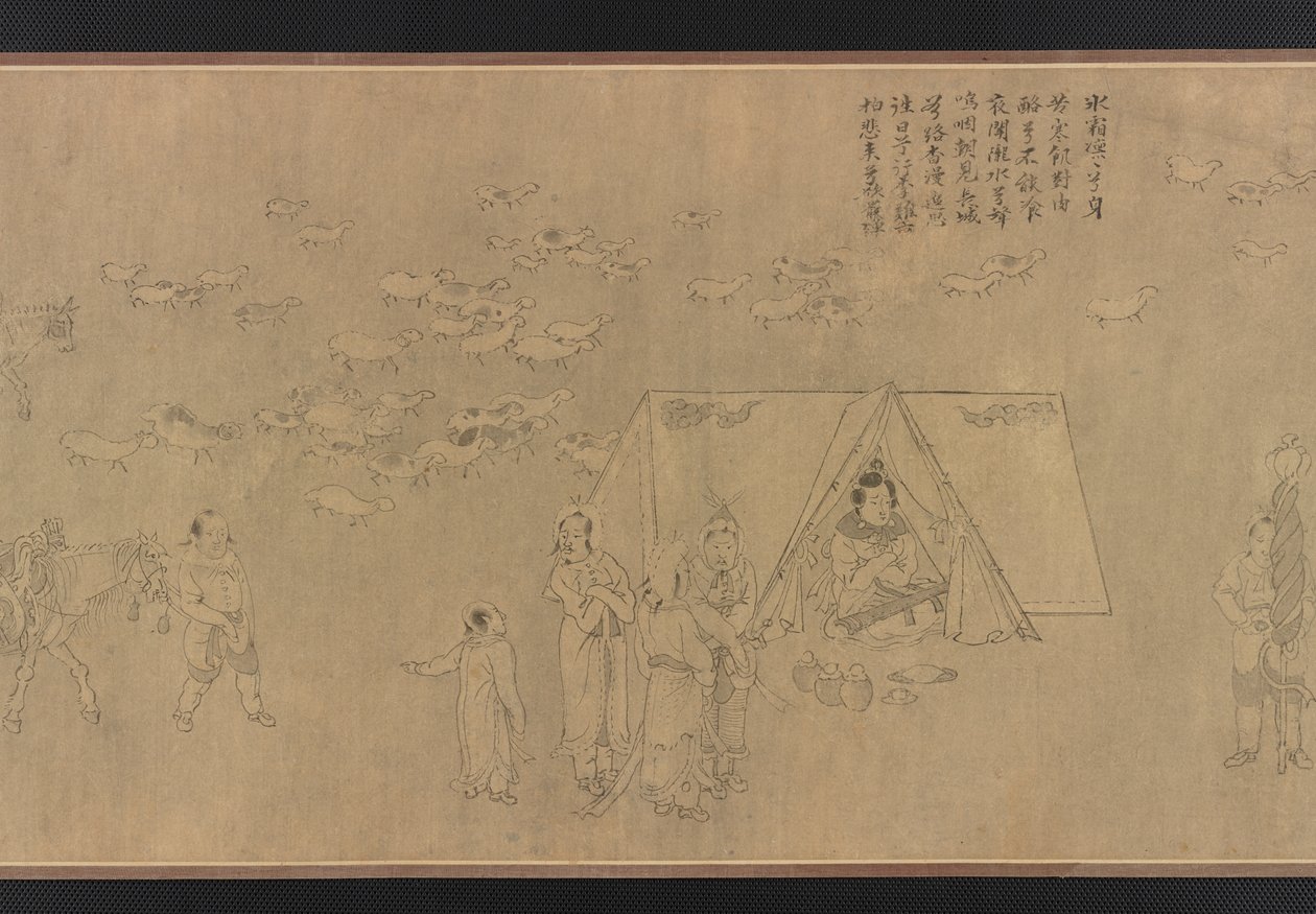 蔡文姬的俘虏，明朝，14-15世纪。 作者 不明