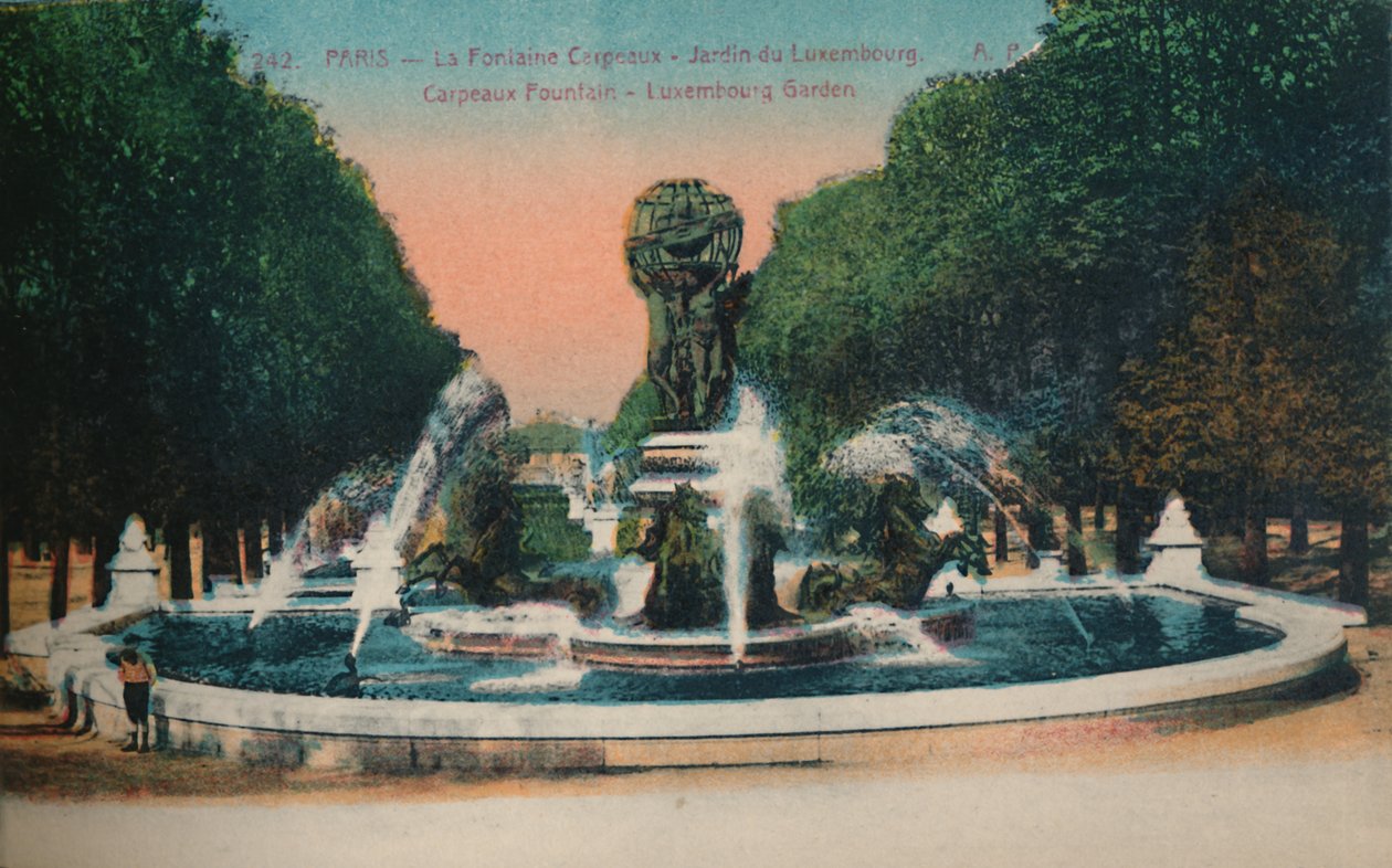 Carpeaux喷泉-卢森堡花园，巴黎，约1920年 作者 不明
