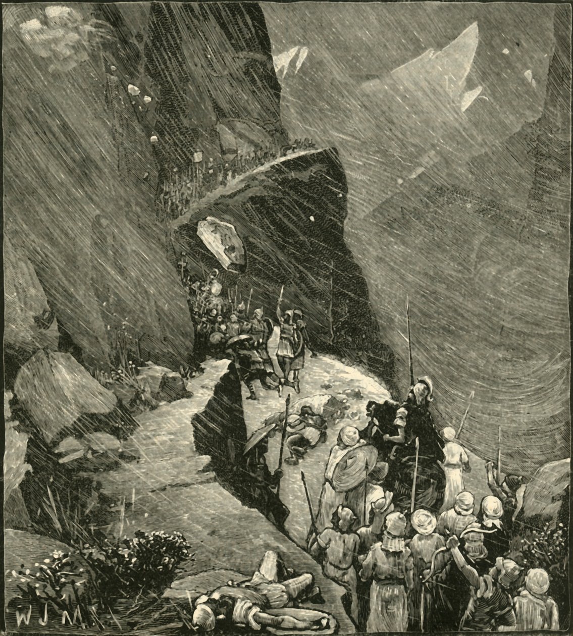 迦太基人穿越阿尔卑斯山，1890年。 作者 不明
