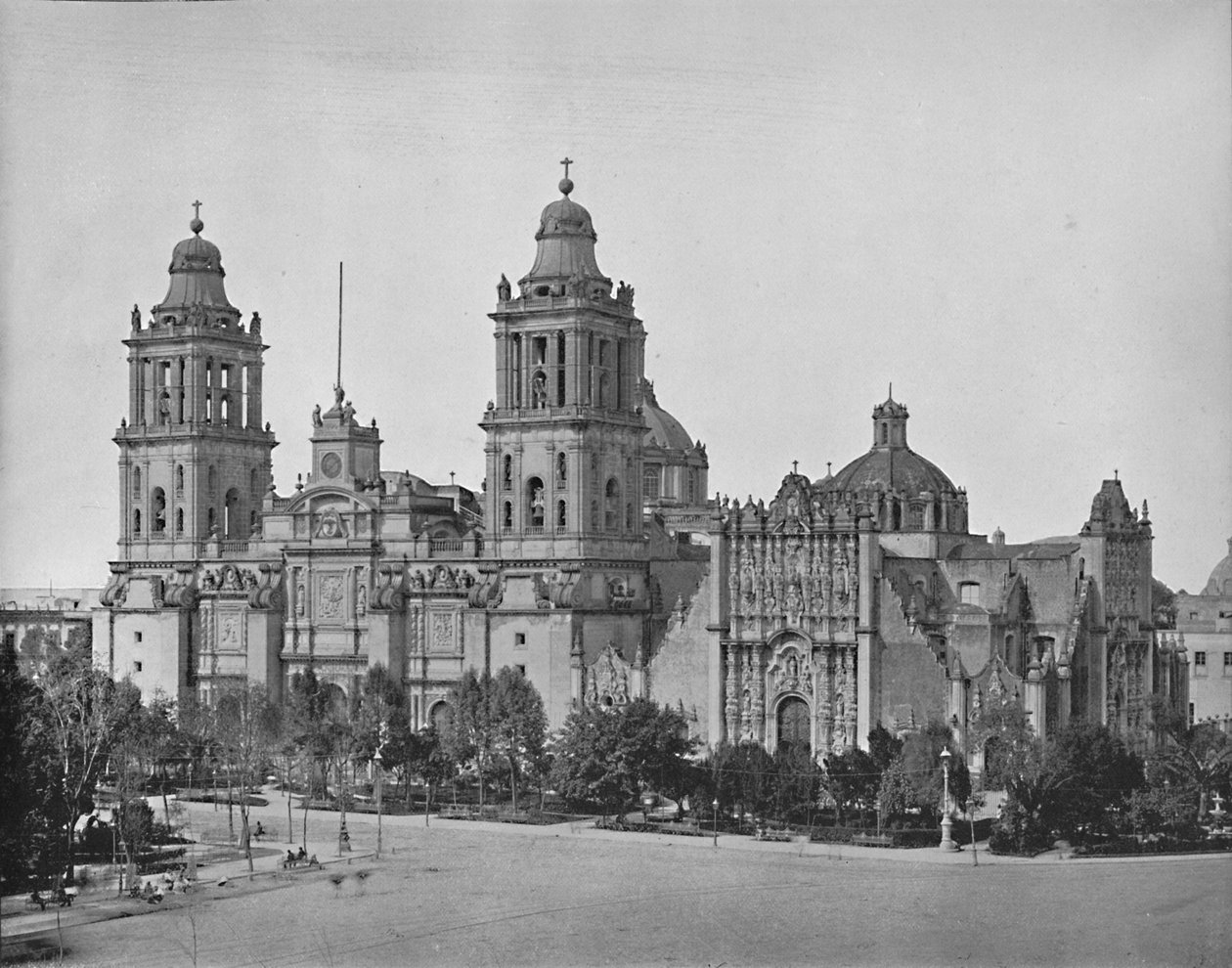 墨西哥城大教堂，建于1897年。 作者 不明
