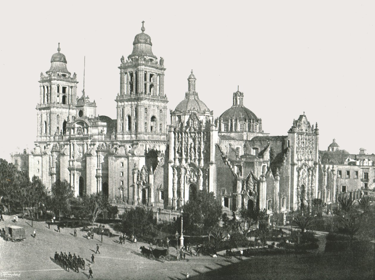 大教堂，墨西哥城，墨西哥，1895年。 作者 不明