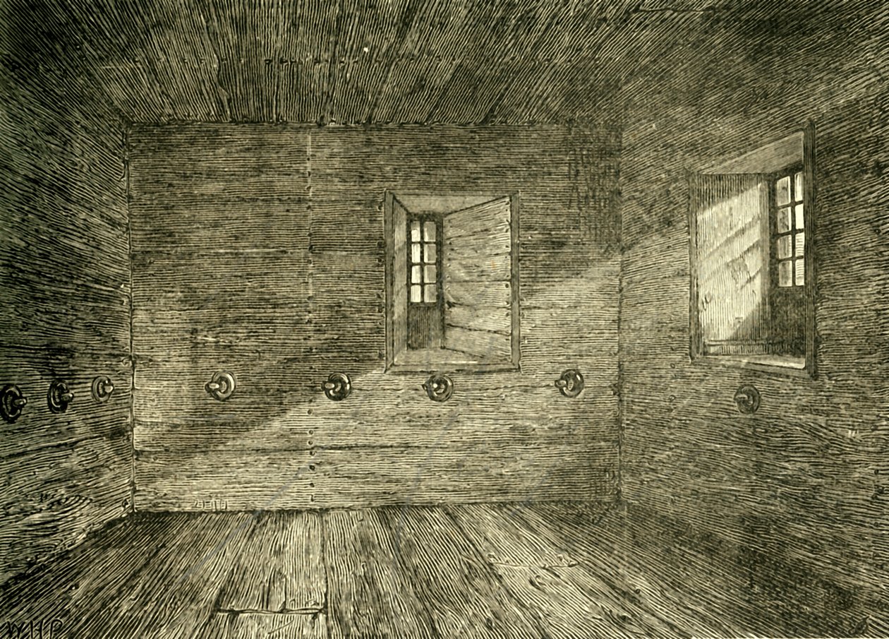 兰贝斯宫的密室，围栏被囚禁，c1878。 作者 不明