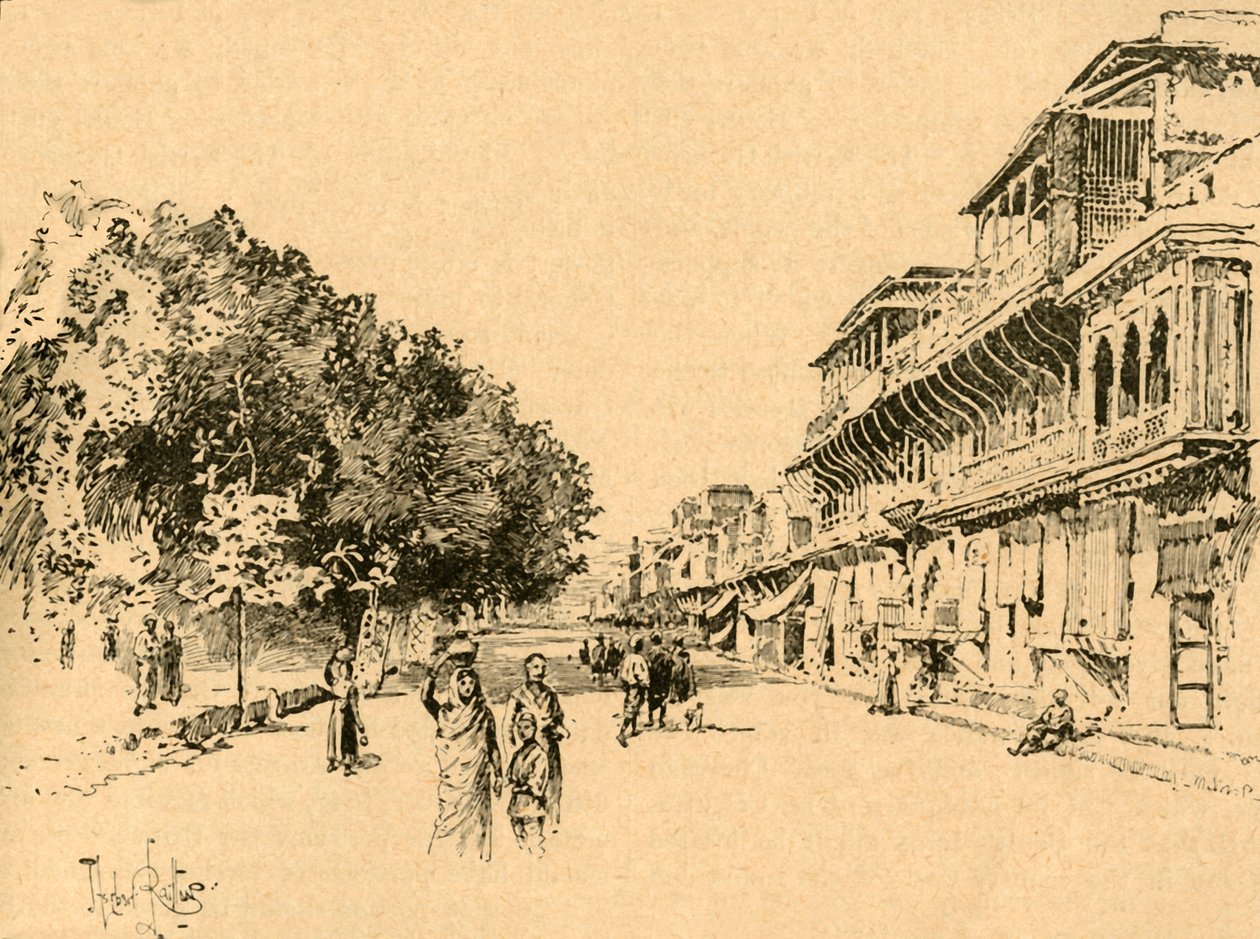 钱德·乔克（Chandni Chowk），印度德里，建于1890年。 作者 不明