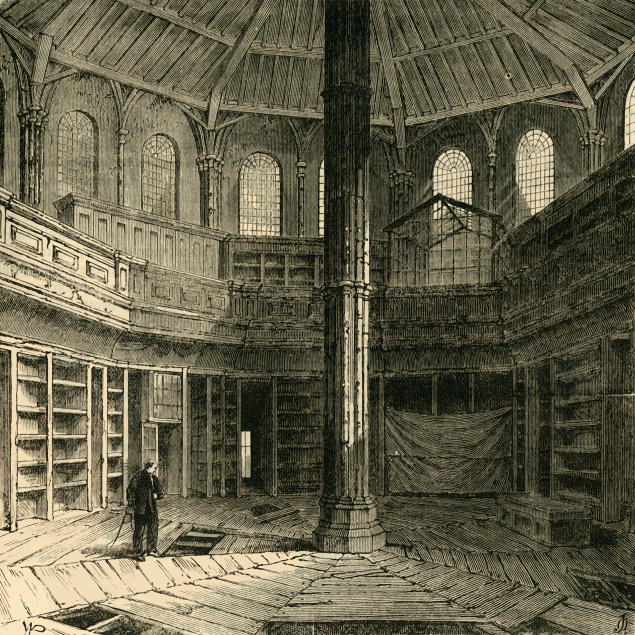 The Chapter House在其恢复之前，1881年。 作者 不明