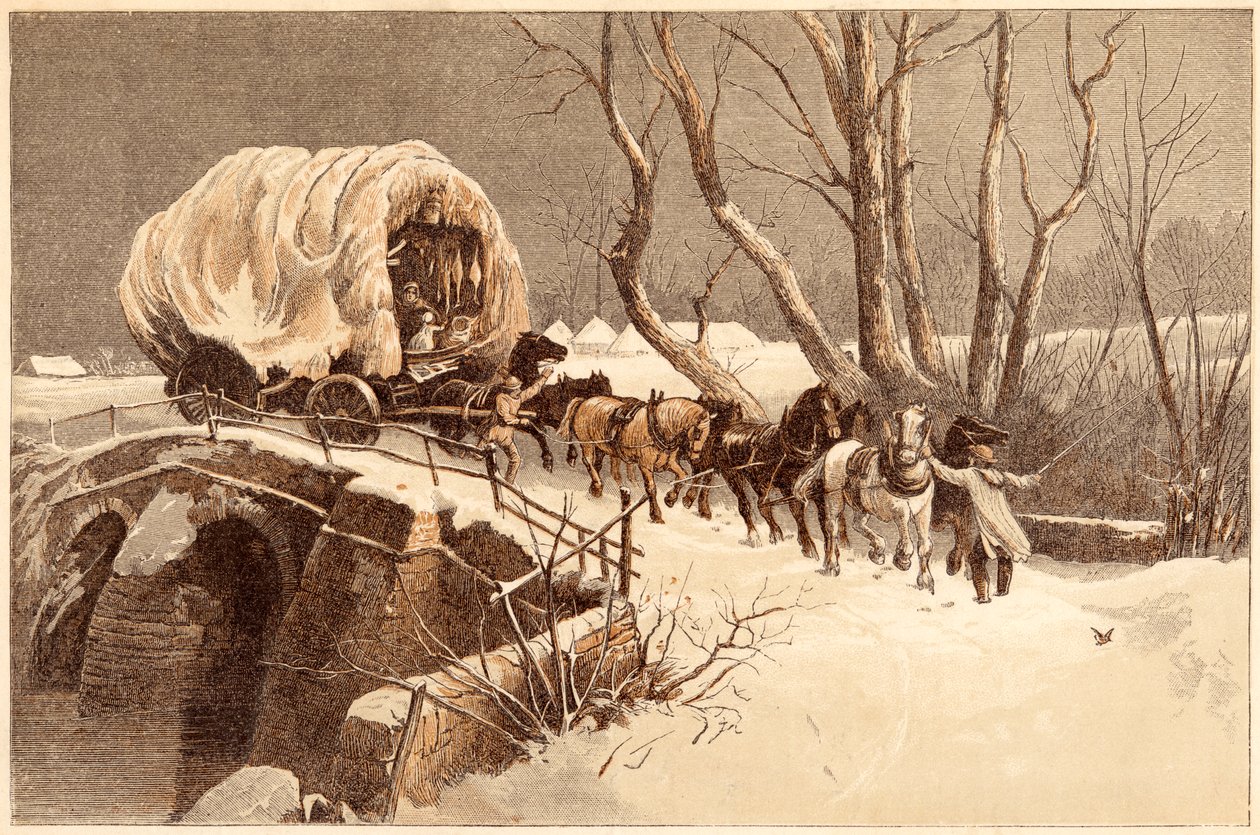 圣诞马车，1866年 作者 不明