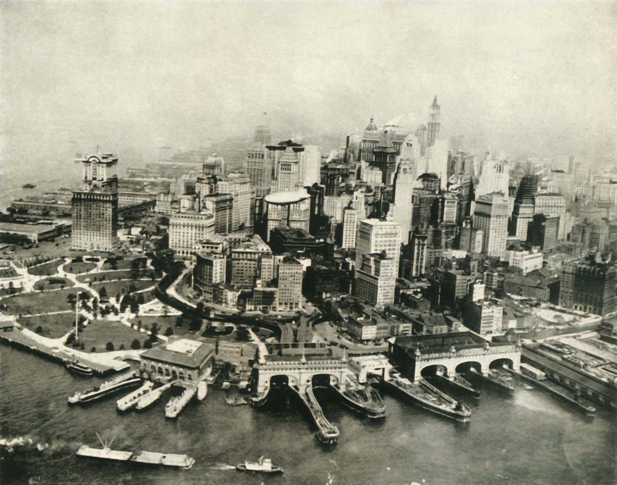 从空中看的纽约市，1936年。 作者 不明