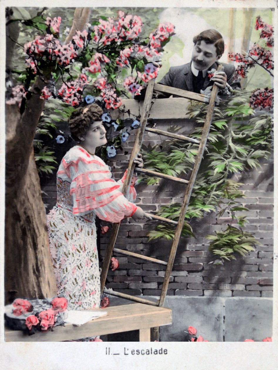 老式法国攀爬明信片，c1900 作者 不明