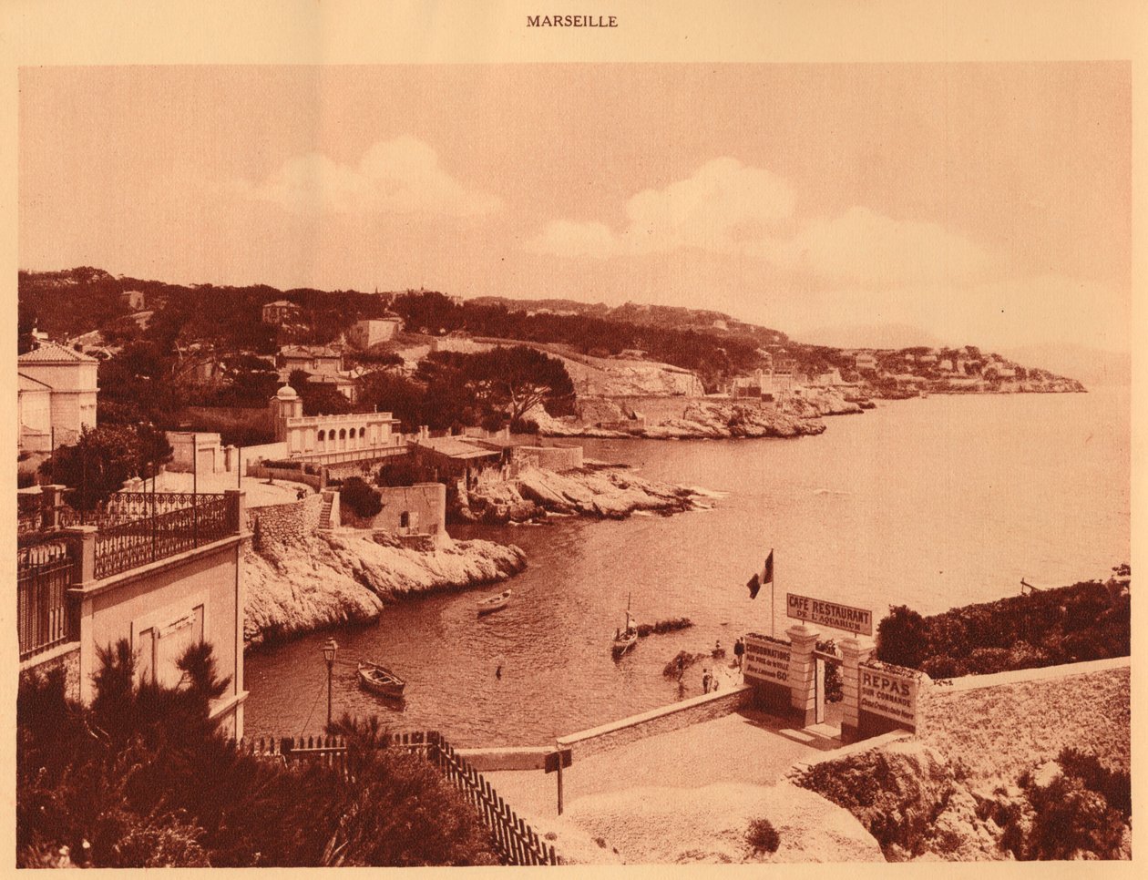 马赛滨海大道，1930年。 作者 不明