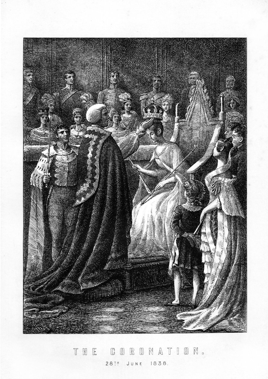 1838年6月28日，伦敦，威斯敏斯特大教堂，维多利亚女王加冕 作者 不明