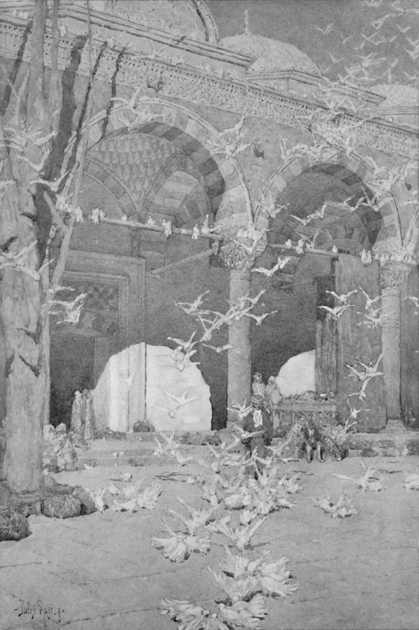 鸽子清真寺庭院，1913年 作者 不明