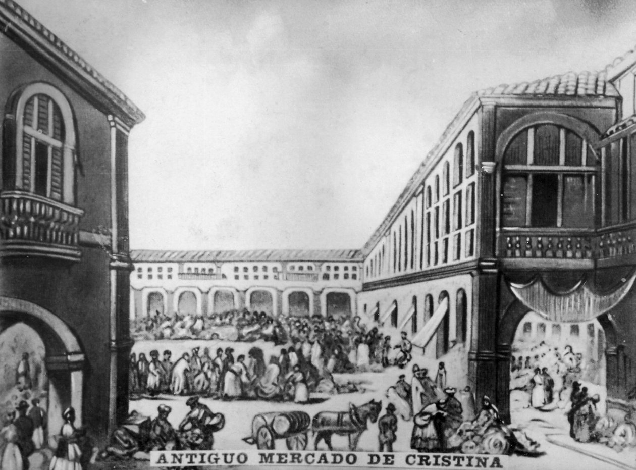 克里斯蒂娜（Cristina）旧市场，十九世纪，1920年代 作者 不明