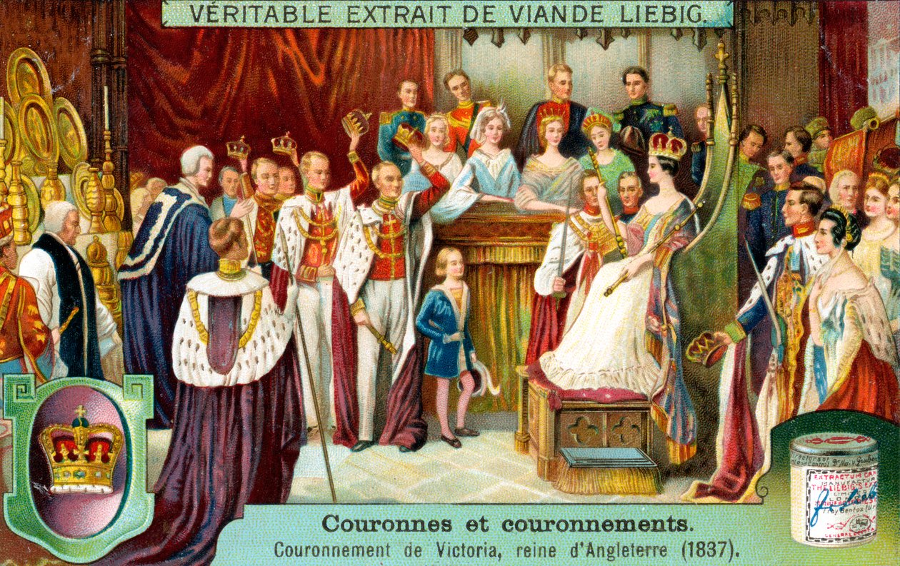 1837年，英国女王维多利亚女王加冕，大约1900年 作者 不明