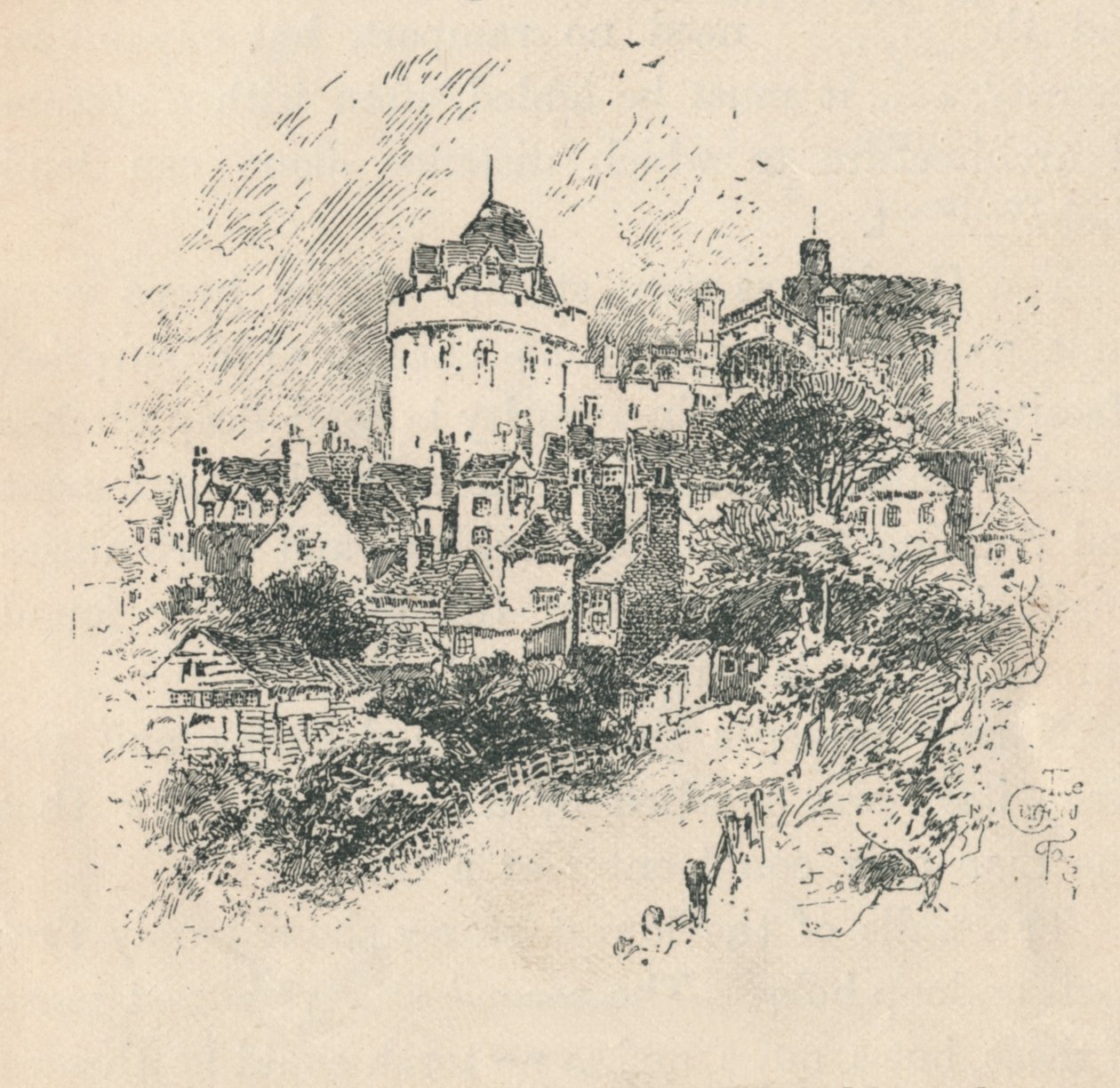 宵禁塔，1895年 作者 不明