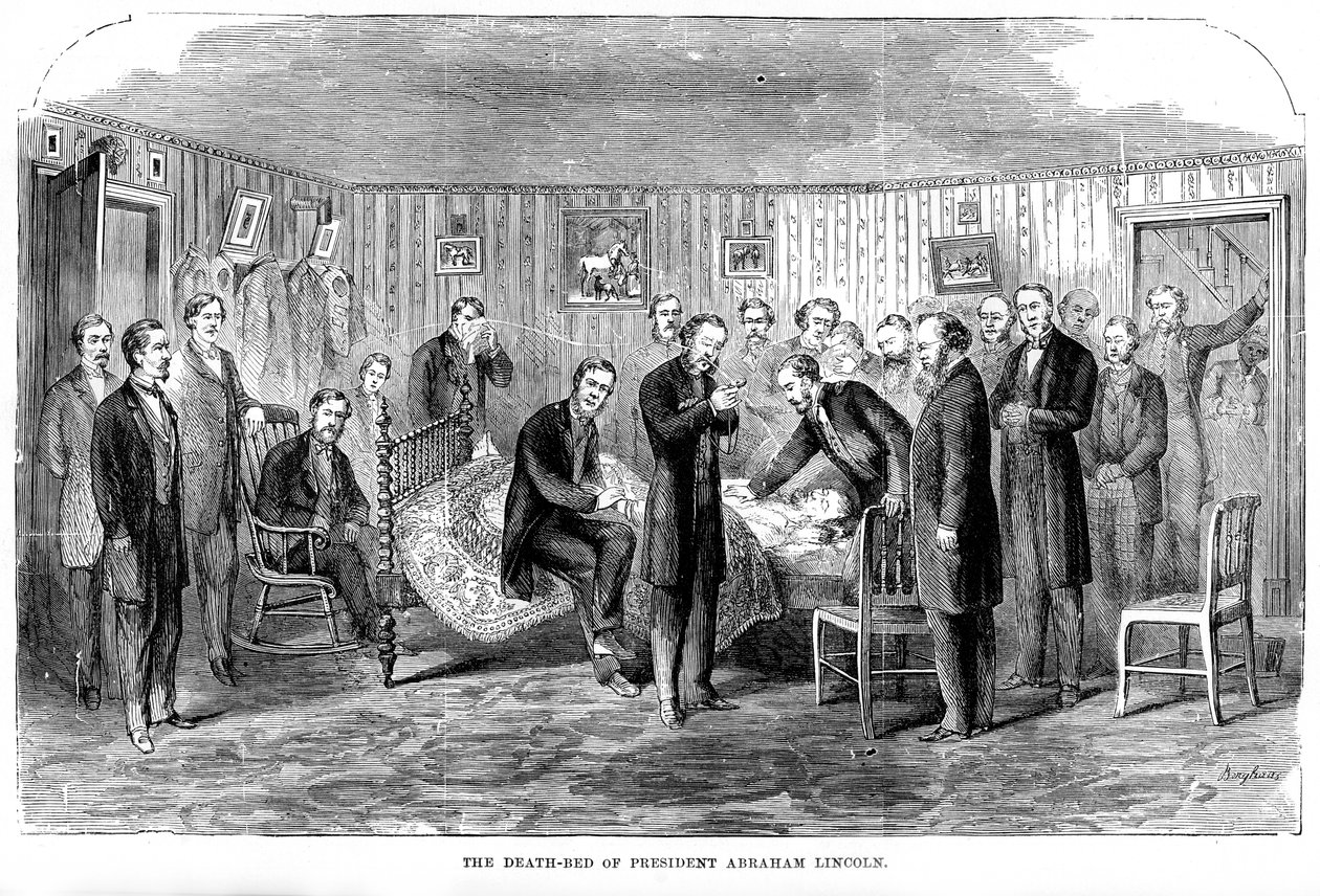 亚伯拉罕·林肯总统的病床，1865年，1872年 作者 不明