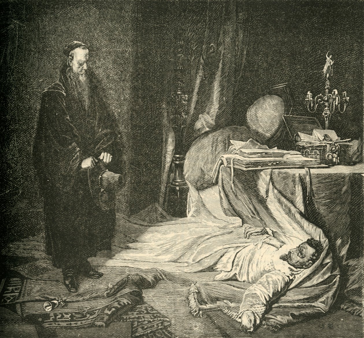 瓦伦斯坦之死，1634年，1890年。 作者 不明