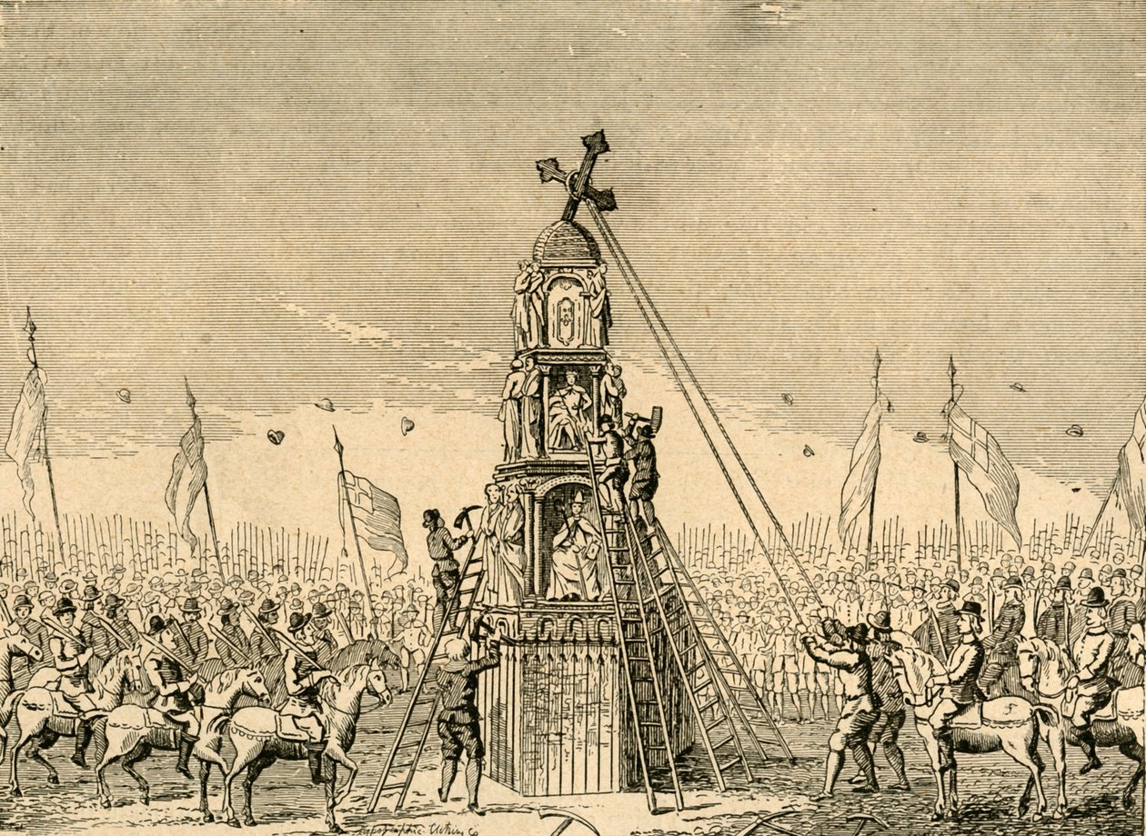 斯佩德赛德十字架的拆迁，1643年，1897年。 作者 不明