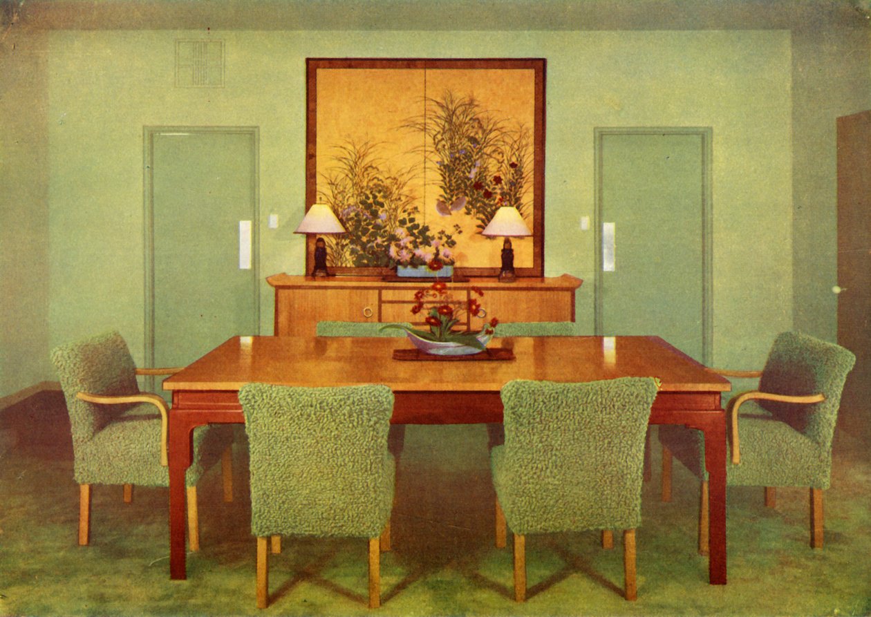 饭厅-保罗·T·弗兰克（Paul T.Frankl），加利福尼亚州比佛利山庄，1941年 作者 不明