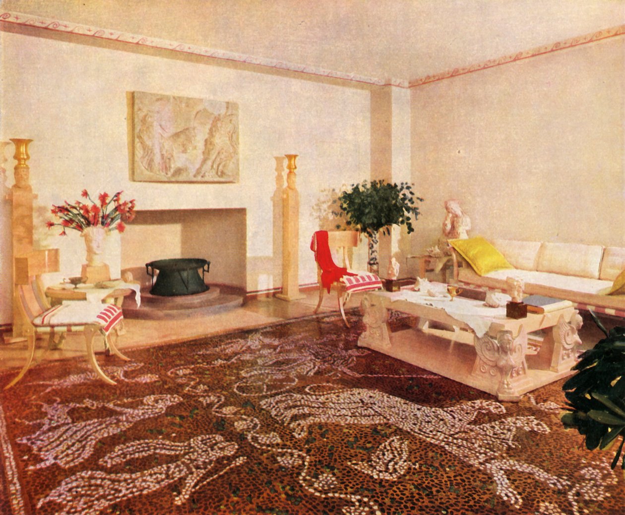 饭厅-Robsjohn-Gibbings，将此房间的样式指定为Sans Epoque，1941年。 作者 不明