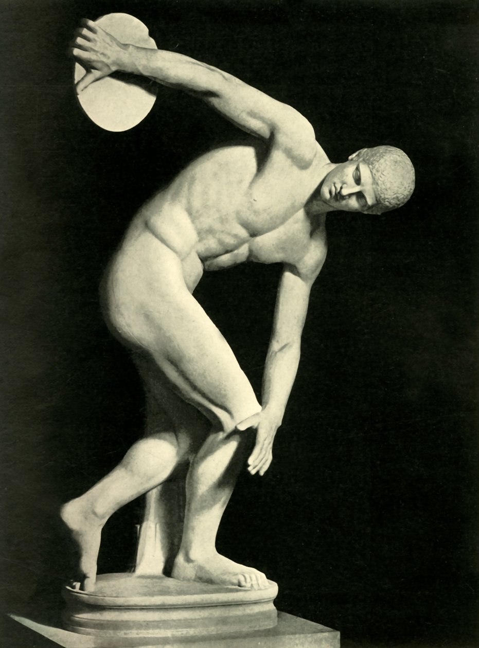 迈伦的Discobolus，1908年。 作者 不明