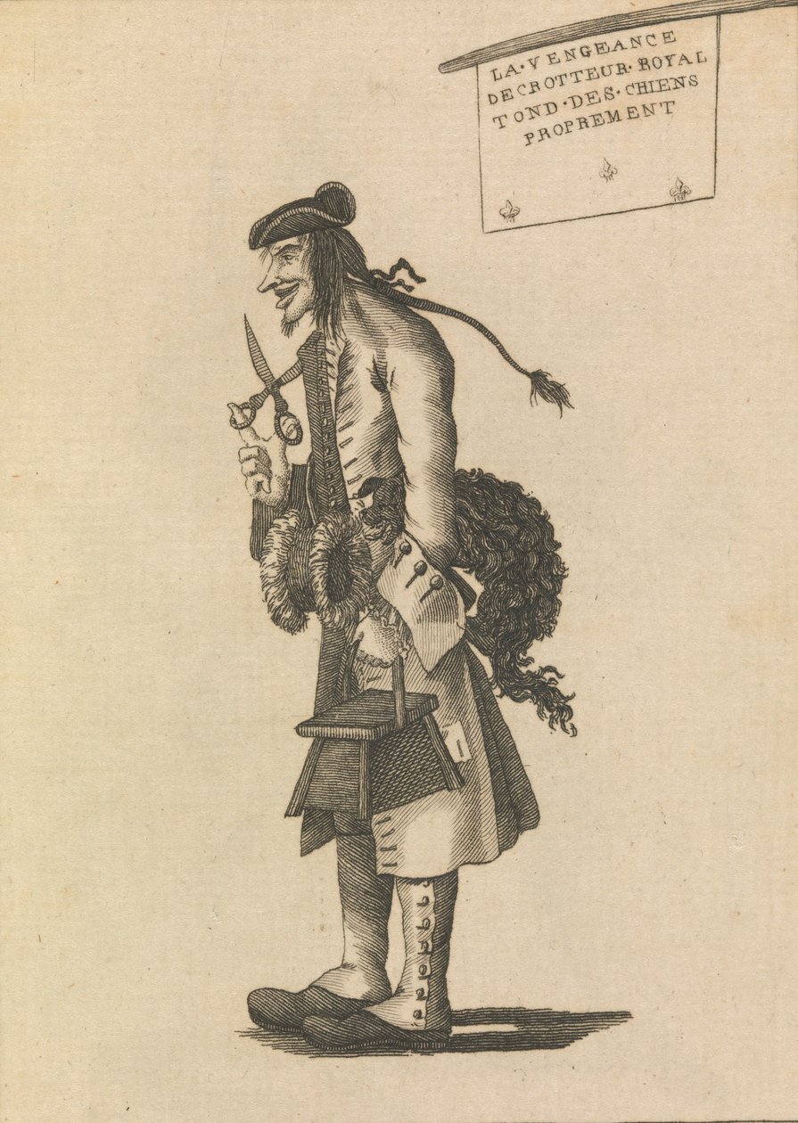 1771年4月25日的《狗理发师》。 作者 不明