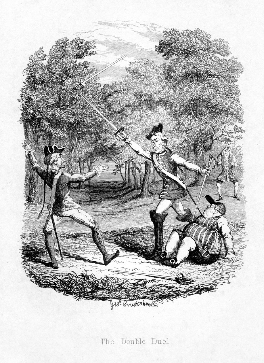 双人决斗，1844年 作者 不明