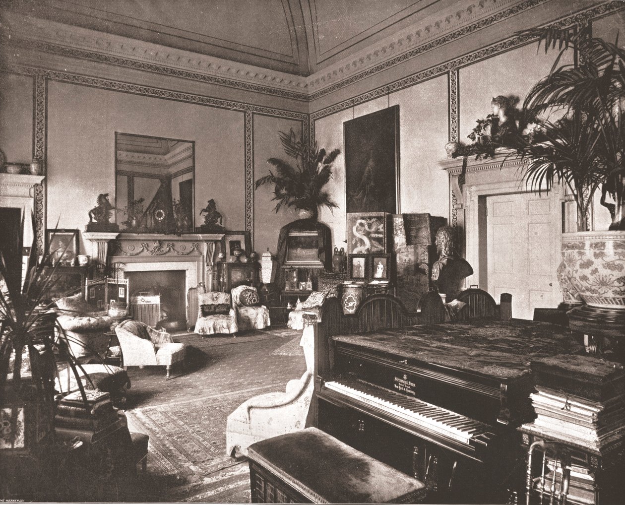 里士满公园白色小屋的客厅，1894年。 作者 不明