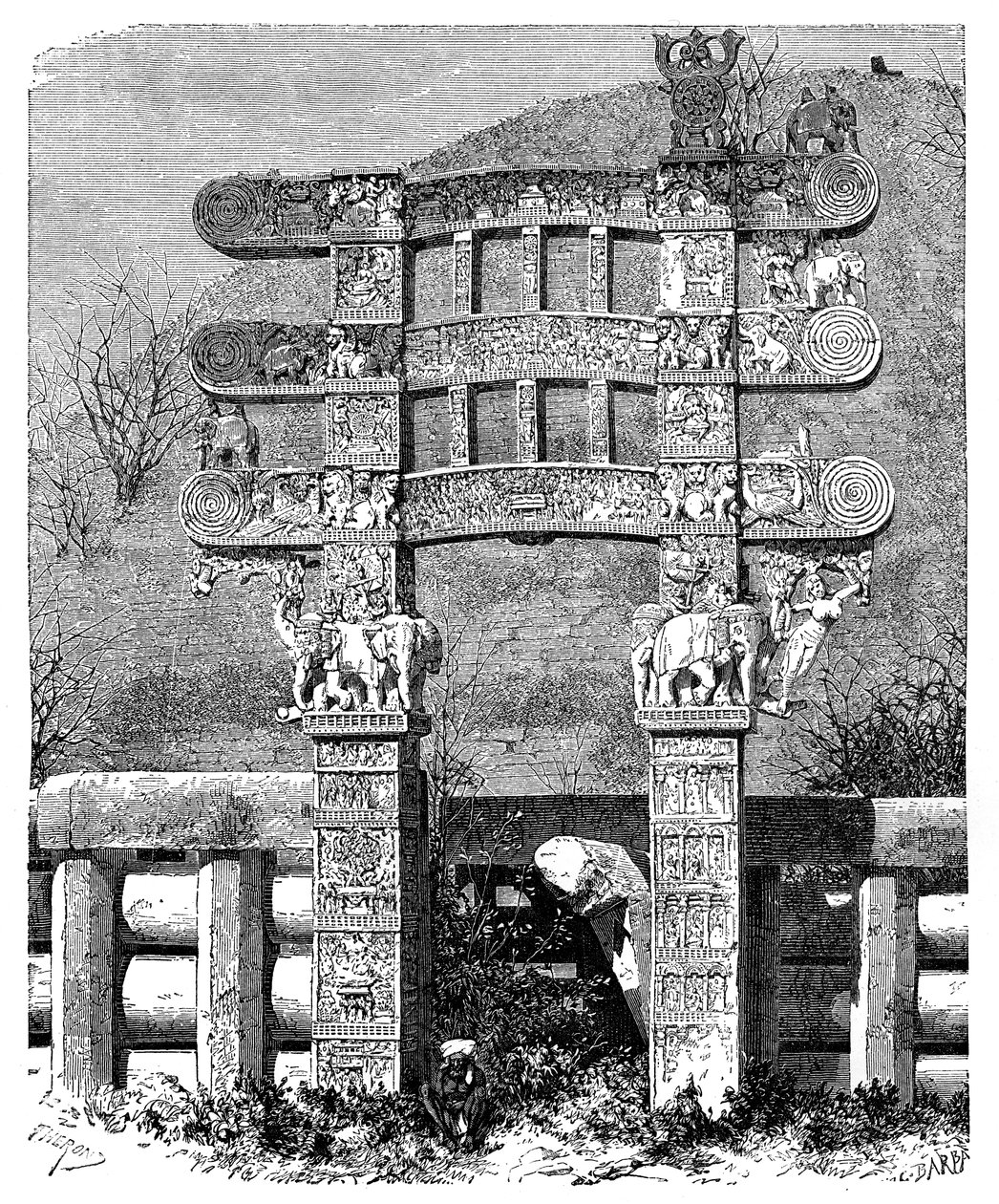 印度桑吉托皮东门，1895年 作者 不明