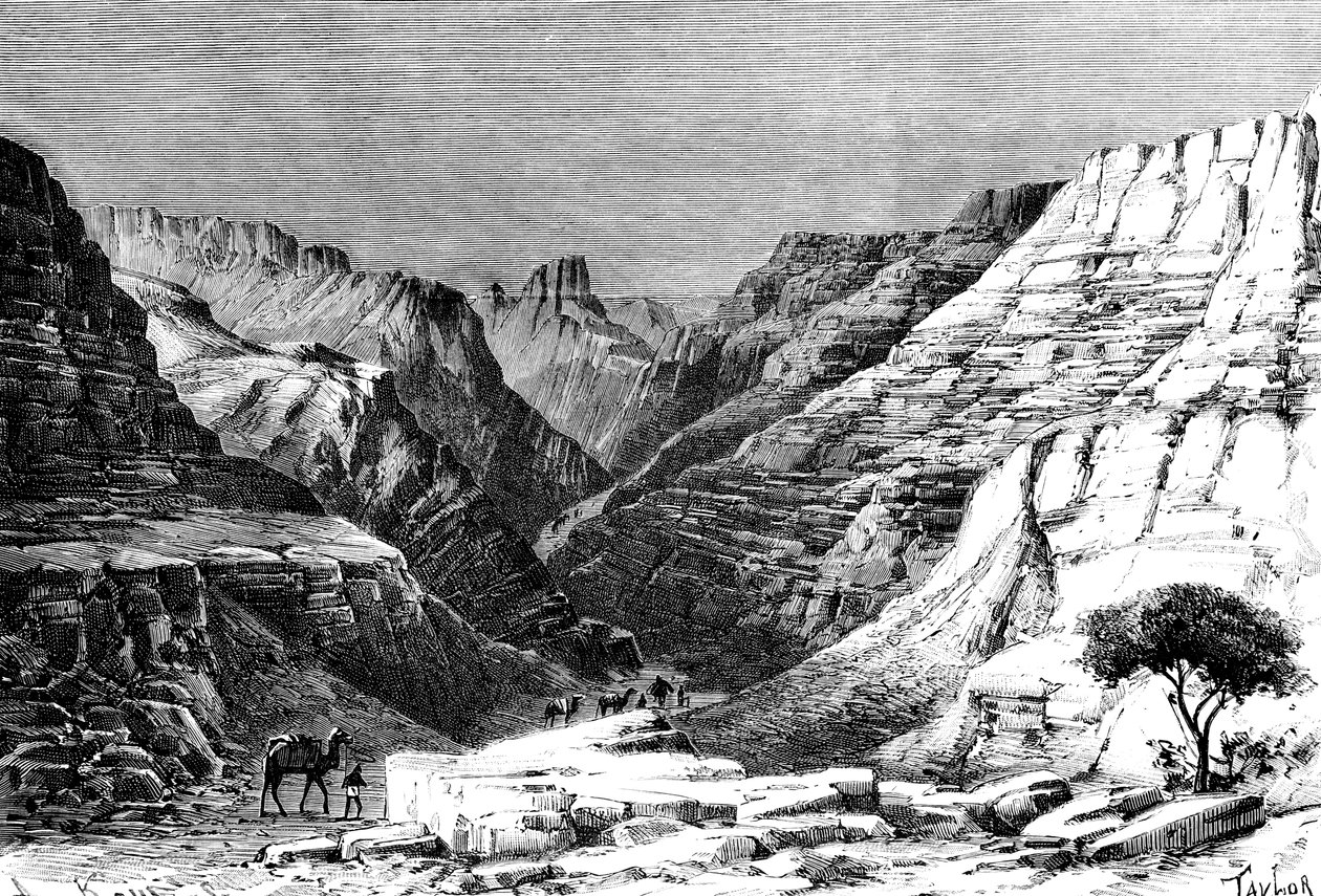 该Egueri峡谷，北非，1895年 作者 不明