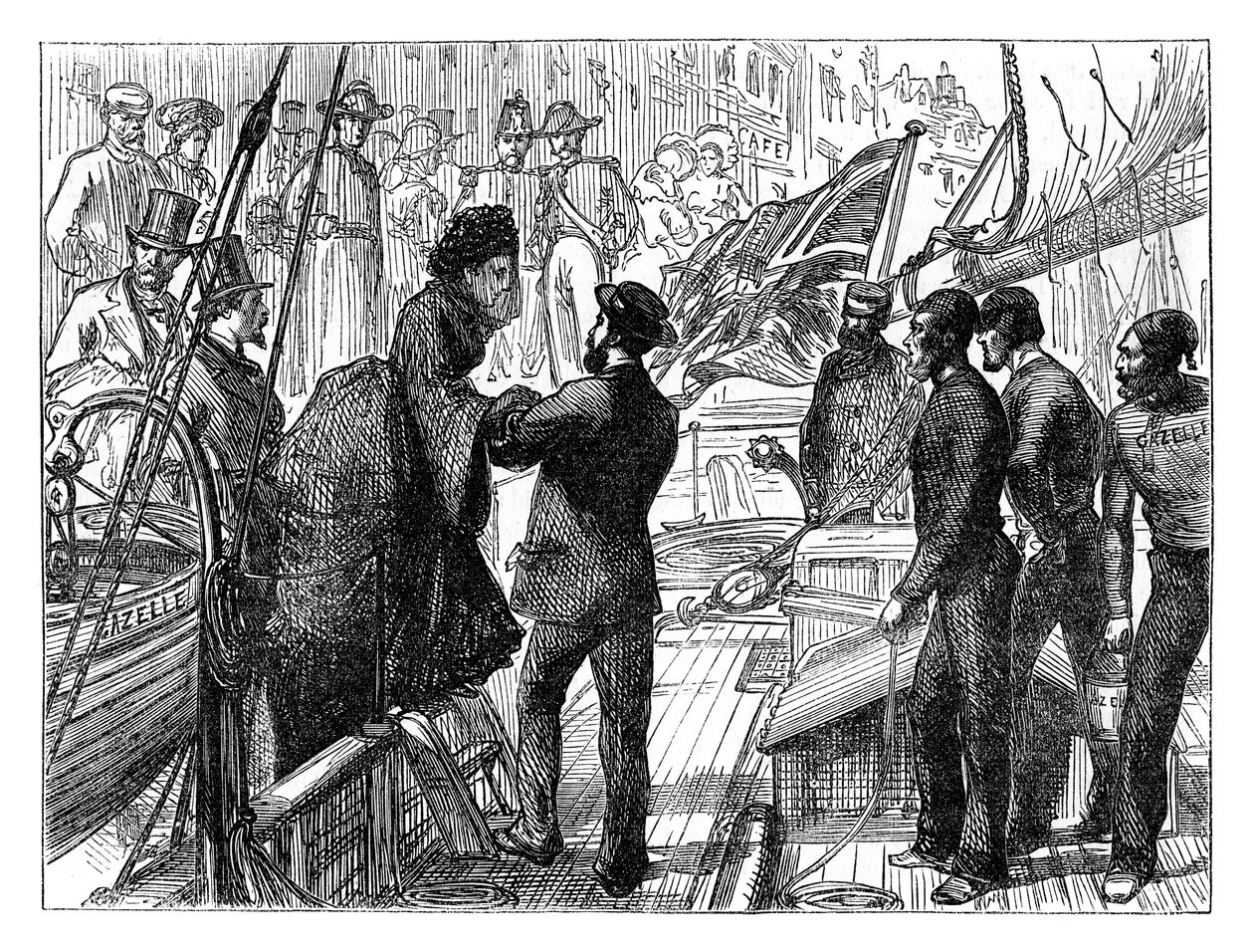 19世纪末1870年，法国皇后登上瞪羚 作者 不明