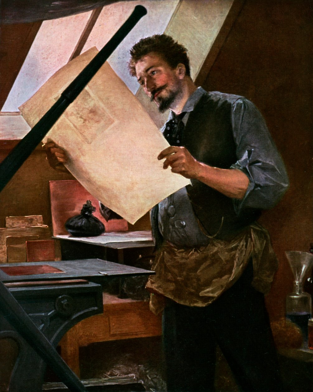 雕刻师，1911-1912年 作者 不明