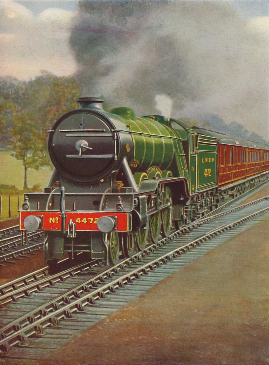 飞行的苏格兰人经过哈德利·伍德（Hadley Wood），LNER，1926年 作者 不明