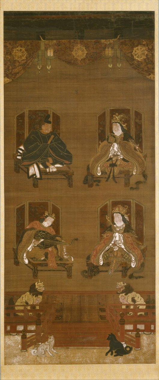 小山寺庙群的四神像，14世纪末。 作者 不明