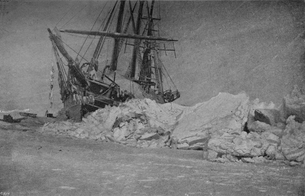 冰压后的框架。 1895年1月10日，1895年1897年 作者 不明