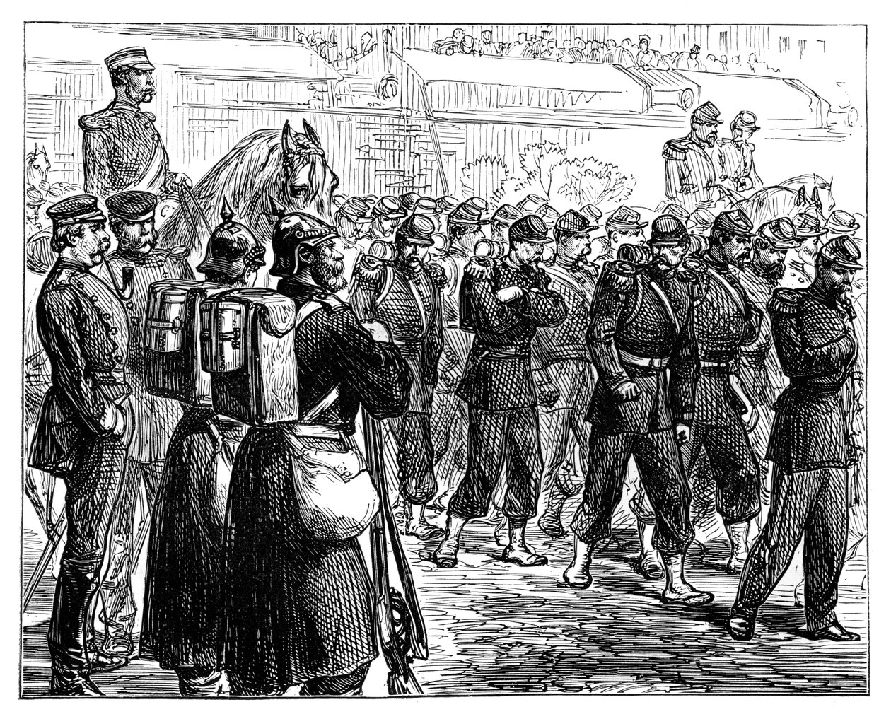 离开梅斯的法军，约建于1870年 作者 不明