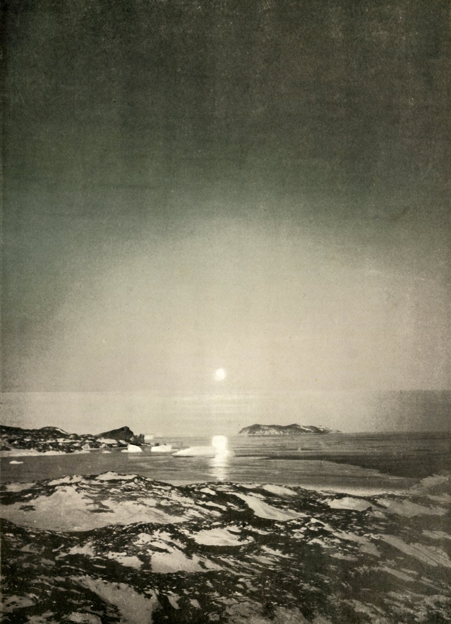 秋暮时分的满月，c1908，1909年。 作者 不明