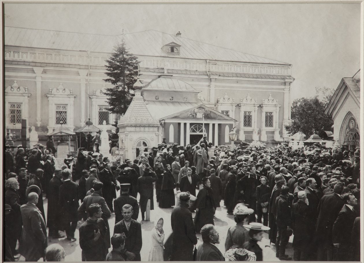 1904年7月22日在新圣女公墓举行的安东·契kh夫葬礼，1904年 作者 不明