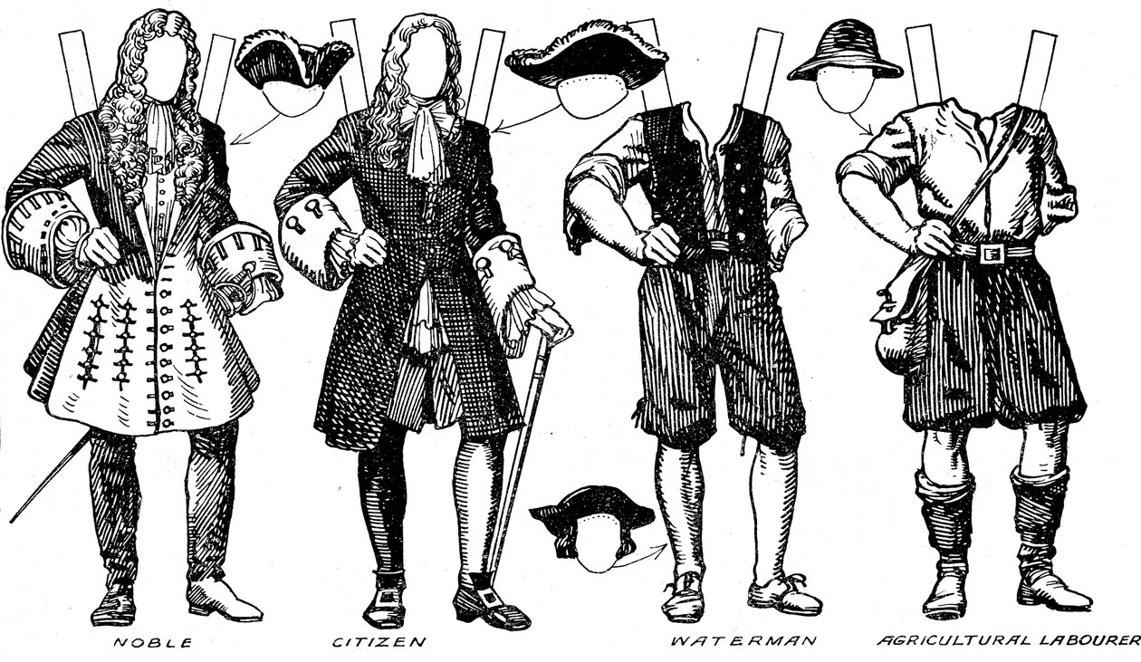 画廊英国服装：威廉三世时期穿着的某些服装，c1934年 作者 不明