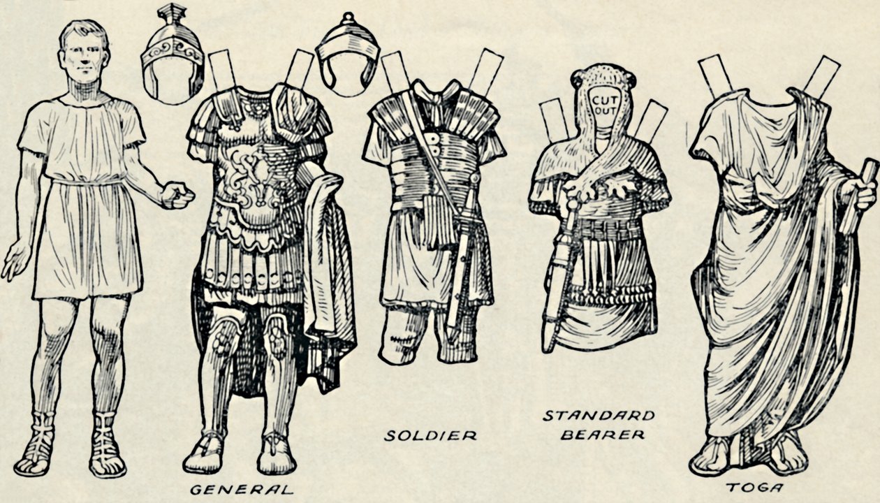 画廊历史服装：英国人和罗马人过去穿的衣服，c1934年 作者 不明