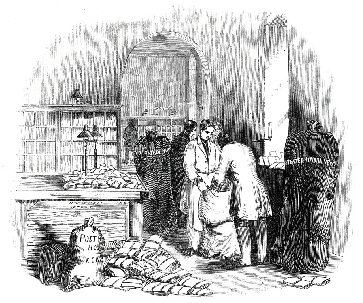 邮政总局，包装印度邮件，1844年。 作者 不明